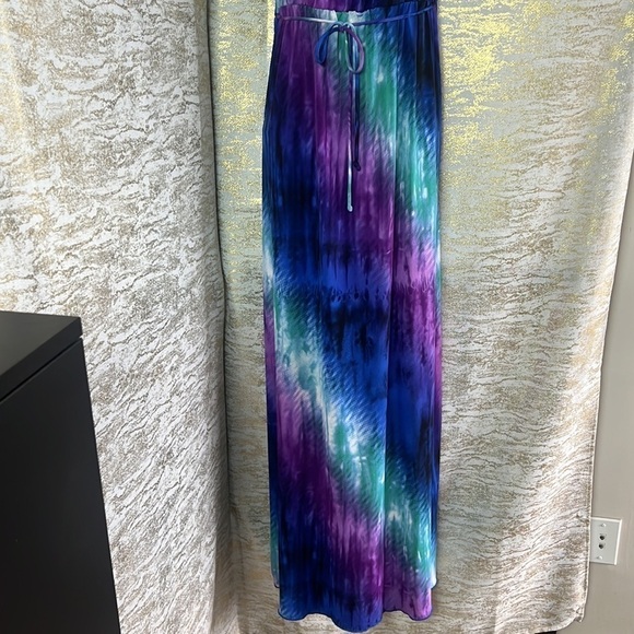B.Wear Too Women’s Blue/Purple Tie Dye Maxi Dress Size M - Picture 4 of 13